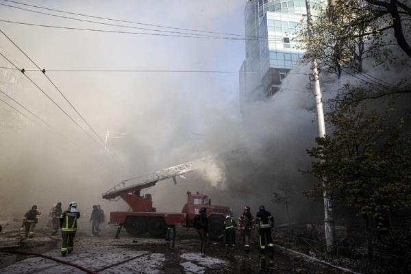 destroyed building in Russia 